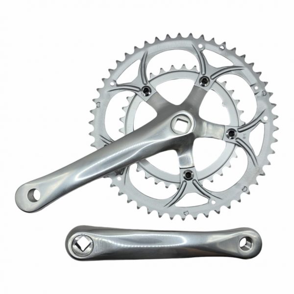 Kurbelgarnitur Rennrad 2-fach Alu 34/50 Zähne Vintage