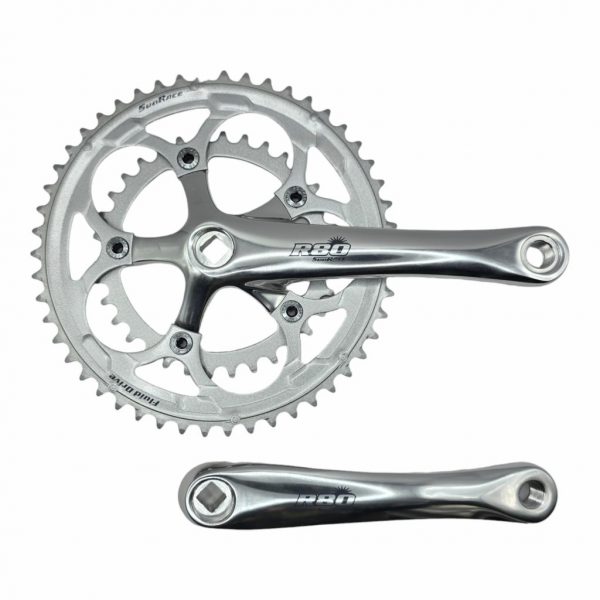 Kurbelgarnitur SUNRACE 2-fach silber 34/50 Zähne Racing FCR86